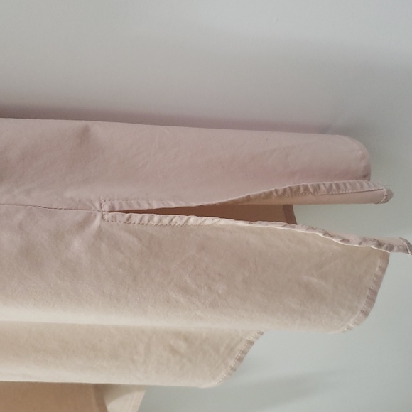 Dennis Basso Blush Button Down Cotton Spandex Flattering Tunic Top with Pockets - Picture 4 of 8